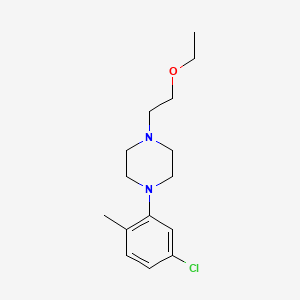 molecular formula C15H23ClN2O B4255272 1-(5-chloro-2-methylphenyl)-4-(2-ethoxyethyl)piperazine trifluoroacetate 