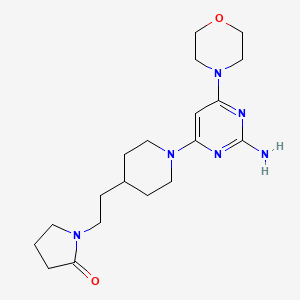 molecular formula C19H30N6O2 B4255287 1-{2-[1-(2-amino-6-morpholin-4-ylpyrimidin-4-yl)piperidin-4-yl]ethyl}pyrrolidin-2-one 