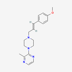 molecular formula C19H24N4O B4255292 2-{4-[(2E)-3-(4-methoxyphenyl)prop-2-en-1-yl]piperazin-1-yl}-3-methylpyrazine 