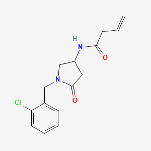 molecular formula C15H17ClN2O2 B4255303 N-[1-(2-chlorobenzyl)-5-oxo-3-pyrrolidinyl]-3-butenamide 