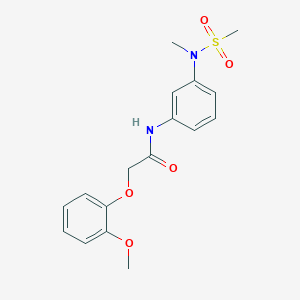 molecular formula C17H20N2O5S B425531 2-(2-methoxyphenoxy)-N-{3-[methyl(methylsulfonyl)amino]phenyl}acetamide CAS No. 592470-97-8