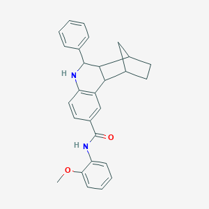molecular formula C28H28N2O2 B425532 N-(2-methoxyphenyl)-6-phenyl-5,6,6a,7,8,9,10,10a-octahydro-7,10-methanophenanthridine-2-carboxamide 
