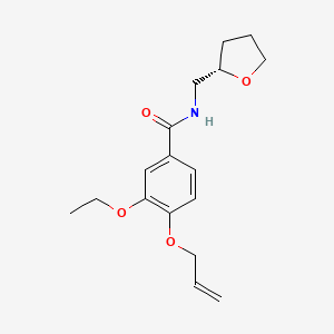 molecular formula C17H23NO4 B4255325 4-(allyloxy)-3-ethoxy-N-[(2S)-tetrahydrofuran-2-ylmethyl]benzamide 