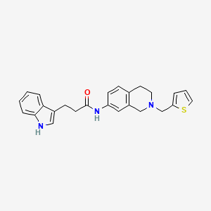 molecular formula C25H25N3OS B4255340 3-(1H-indol-3-yl)-N-[2-(2-thienylmethyl)-1,2,3,4-tetrahydro-7-isoquinolinyl]propanamide 