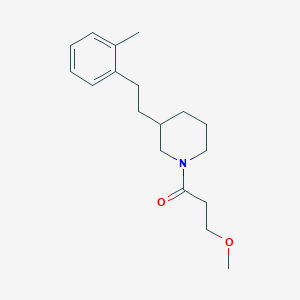 molecular formula C18H27NO2 B4255360 1-(3-methoxypropanoyl)-3-[2-(2-methylphenyl)ethyl]piperidine 