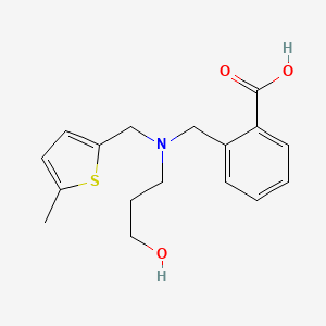 molecular formula C17H21NO3S B4255364 2-({(3-hydroxypropyl)[(5-methyl-2-thienyl)methyl]amino}methyl)benzoic acid 