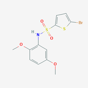 molecular formula C12H12BrNO4S2 B425538 5-bromo-N-(2,5-dimethoxyphenyl)thiophene-2-sulfonamide 
