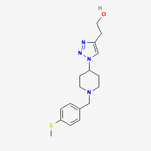 molecular formula C17H24N4OS B4255386 2-(1-{1-[4-(methylthio)benzyl]-4-piperidinyl}-1H-1,2,3-triazol-4-yl)ethanol 