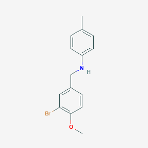 molecular formula C15H16BrNO B425539 N-(3-bromo-4-methoxybenzyl)-N-(4-methylphenyl)amine 