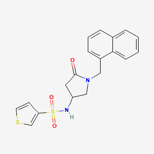 molecular formula C19H18N2O3S2 B4255395 N-[1-(1-naphthylmethyl)-5-oxo-3-pyrrolidinyl]-3-thiophenesulfonamide 