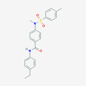 molecular formula C23H24N2O3S B425540 N-(4-ethylphenyl)-4-{methyl[(4-methylphenyl)sulfonyl]amino}benzamide 