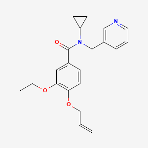 molecular formula C21H24N2O3 B4255400 4-(allyloxy)-N-cyclopropyl-3-ethoxy-N-(pyridin-3-ylmethyl)benzamide 