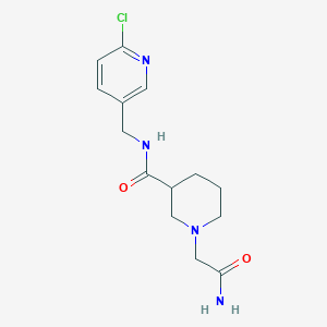 molecular formula C14H19ClN4O2 B4255405 1-(2-amino-2-oxoethyl)-N-[(6-chloropyridin-3-yl)methyl]piperidine-3-carboxamide 