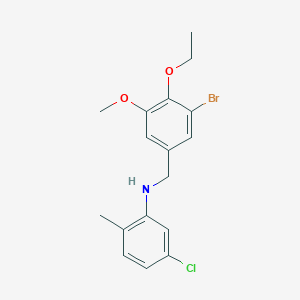 molecular formula C17H19BrClNO2 B425546 N-(3-bromo-4-ethoxy-5-methoxybenzyl)-5-chloro-2-methylaniline 