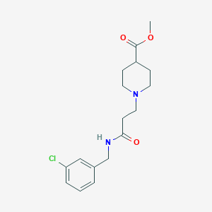 methyl 1-{3-[(3-chlorobenzyl)amino]-3-oxopropyl}piperidine-4-carboxylate