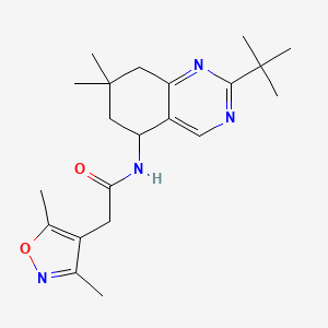 molecular formula C21H30N4O2 B4255515 N-(2-tert-butyl-7,7-dimethyl-5,6,7,8-tetrahydro-5-quinazolinyl)-2-(3,5-dimethyl-4-isoxazolyl)acetamide 