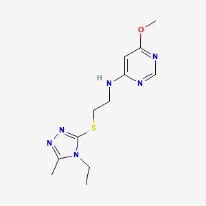 N-{2-[(4-ethyl-5-methyl-4H-1,2,4-triazol-3-yl)thio]ethyl}-6-methoxypyrimidin-4-amine