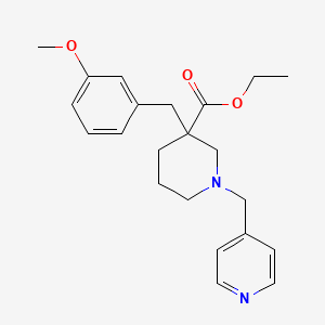 molecular formula C22H28N2O3 B4255537 ethyl 3-(3-methoxybenzyl)-1-(4-pyridinylmethyl)-3-piperidinecarboxylate 