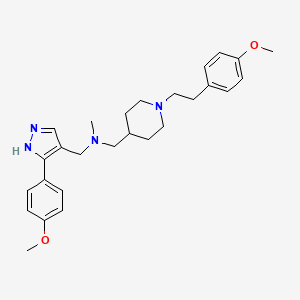 molecular formula C27H36N4O2 B4255540 ({1-[2-(4-methoxyphenyl)ethyl]-4-piperidinyl}methyl){[3-(4-methoxyphenyl)-1H-pyrazol-4-yl]methyl}methylamine 