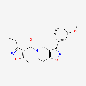 5-[(3-ethyl-5-methyl-4-isoxazolyl)carbonyl]-3-(3-methoxyphenyl)-4,5,6,7-tetrahydroisoxazolo[4,5-c]pyridine