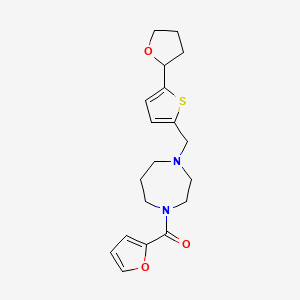 molecular formula C19H24N2O3S B4255553 1-(2-furoyl)-4-{[5-(tetrahydrofuran-2-yl)-2-thienyl]methyl}-1,4-diazepane 