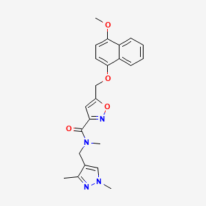 N-[(1,3-dimethyl-1H-pyrazol-4-yl)methyl]-5-{[(4-methoxy-1-naphthyl)oxy]methyl}-N-methyl-3-isoxazolecarboxamide