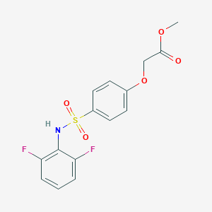 molecular formula C15H13F2NO5S B425557 Methyl {4-[(2,6-difluoroanilino)sulfonyl]phenoxy}acetate 