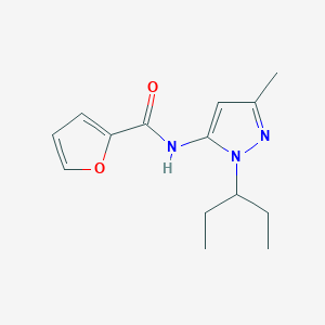 molecular formula C14H19N3O2 B4255570 N-[1-(1-ethylpropyl)-3-methyl-1H-pyrazol-5-yl]-2-furamide 