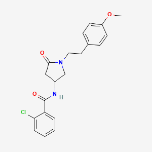 molecular formula C20H21ClN2O3 B4255602 2-chloro-N-{1-[2-(4-methoxyphenyl)ethyl]-5-oxo-3-pyrrolidinyl}benzamide 