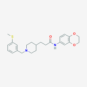 N-(2,3-dihydro-1,4-benzodioxin-6-yl)-3-{1-[3-(methylthio)benzyl]-4-piperidinyl}propanamide