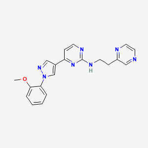 molecular formula C20H19N7O B4255618 4-[1-(2-methoxyphenyl)-1H-pyrazol-4-yl]-N-(2-pyrazin-2-ylethyl)pyrimidin-2-amine 