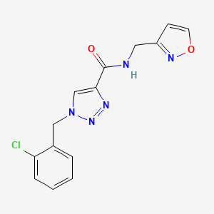 molecular formula C14H12ClN5O2 B4255621 1-(2-chlorobenzyl)-N-(3-isoxazolylmethyl)-1H-1,2,3-triazole-4-carboxamide 