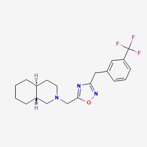 molecular formula C20H24F3N3O B4255631 (4aS*,8aR*)-2-({3-[3-(trifluoromethyl)benzyl]-1,2,4-oxadiazol-5-yl}methyl)decahydroisoquinoline 