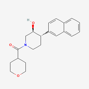 (3S*,4S*)-4-(2-naphthyl)-1-(tetrahydro-2H-pyran-4-ylcarbonyl)piperidin-3-ol