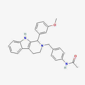 molecular formula C27H27N3O2 B4255655 N-(4-{[1-(3-methoxyphenyl)-1,3,4,9-tetrahydro-2H-beta-carbolin-2-yl]methyl}phenyl)acetamide 
