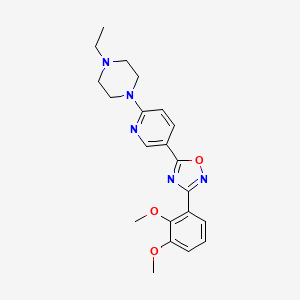 1-{5-[3-(2,3-dimethoxyphenyl)-1,2,4-oxadiazol-5-yl]-2-pyridinyl}-4-ethylpiperazine