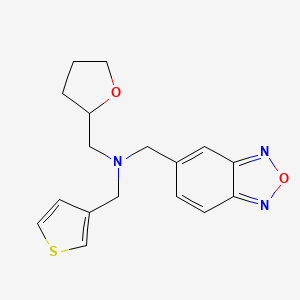 molecular formula C17H19N3O2S B4255678 (2,1,3-benzoxadiazol-5-ylmethyl)(tetrahydrofuran-2-ylmethyl)(3-thienylmethyl)amine 