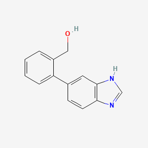 molecular formula C14H12N2O B4255679 [2-(1H-benzimidazol-6-yl)phenyl]methanol 