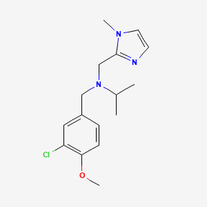 molecular formula C16H22ClN3O B4255682 (3-chloro-4-methoxybenzyl)isopropyl[(1-methyl-1H-imidazol-2-yl)methyl]amine 