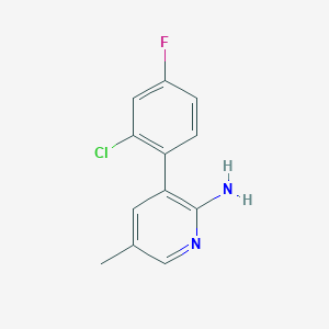 molecular formula C12H10ClFN2 B4255710 3-(2-chloro-4-fluorophenyl)-5-methylpyridin-2-amine 