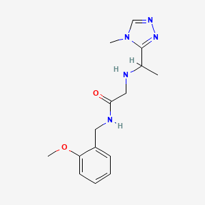 molecular formula C15H21N5O2 B4255718 N-(2-methoxybenzyl)-2-{[1-(4-methyl-4H-1,2,4-triazol-3-yl)ethyl]amino}acetamide 