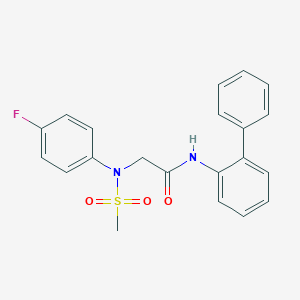 N-biphenyl-2-yl-N~2~-(4-fluorophenyl)-N~2~-(methylsulfonyl)glycinamide