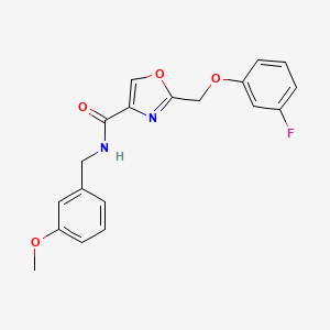 molecular formula C19H17FN2O4 B4255786 2-[(3-fluorophenoxy)methyl]-N-(3-methoxybenzyl)-1,3-oxazole-4-carboxamide 