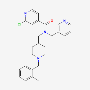 2-chloro-N-{[1-(2-methylbenzyl)-4-piperidinyl]methyl}-N-(3-pyridinylmethyl)isonicotinamide