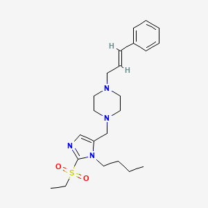 1-{[1-butyl-2-(ethylsulfonyl)-1H-imidazol-5-yl]methyl}-4-[(2E)-3-phenyl-2-propen-1-yl]piperazine