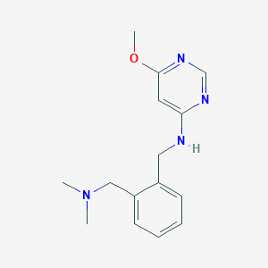 molecular formula C15H20N4O B4255828 N-{2-[(dimethylamino)methyl]benzyl}-6-methoxypyrimidin-4-amine 