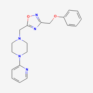 molecular formula C19H21N5O2 B4255841 1-{[3-(phenoxymethyl)-1,2,4-oxadiazol-5-yl]methyl}-4-(2-pyridinyl)piperazine 