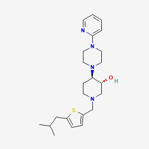 molecular formula C23H34N4OS B4255843 (3R*,4R*)-1-[(5-isobutyl-2-thienyl)methyl]-4-[4-(2-pyridinyl)-1-piperazinyl]-3-piperidinol 