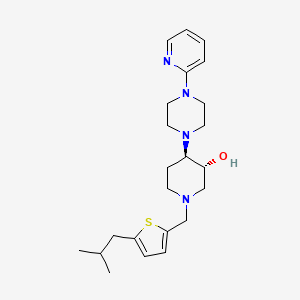 (3R*,4R*)-1-[(5-isobutyl-2-thienyl)methyl]-4-[4-(2-pyridinyl)-1-piperazinyl]-3-piperidinol