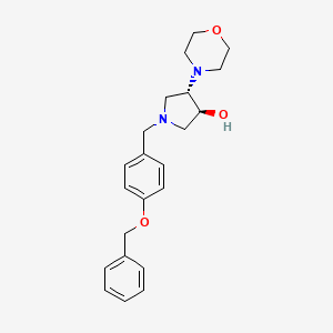 molecular formula C22H28N2O3 B4255849 (3S*,4S*)-1-[4-(benzyloxy)benzyl]-4-(4-morpholinyl)-3-pyrrolidinol 